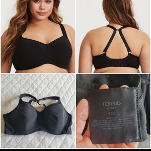 Torrid Black Lightly Lined Underwire Sports Bra